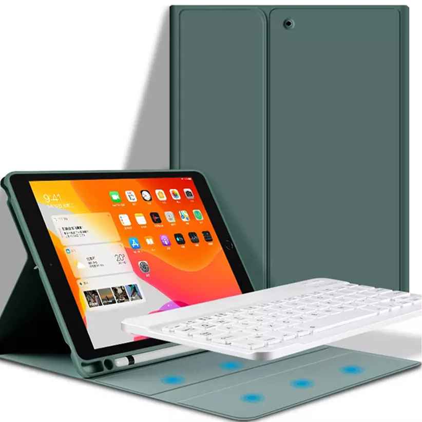 2024 New iPad Bluetooth Keyboard Case  with Pencil Holder,Detachable wireless iPad keybaord